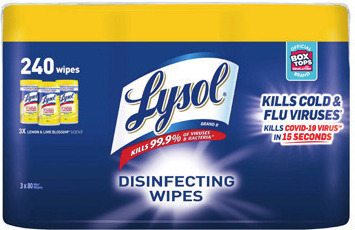 Lysol Disinfecting Wipes 3/80 ct. or Laundry Sanitizer 90 oz.
