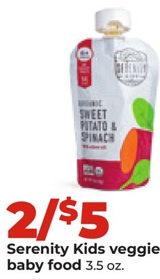 Serenity Kids veggie baby food