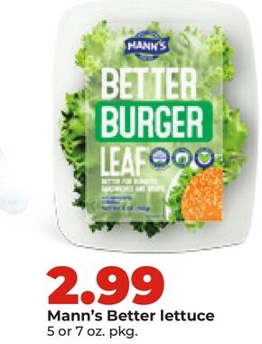 Mann's Better lettuce