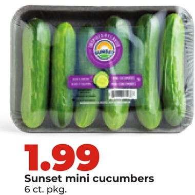 Sunset mini cucumbers
