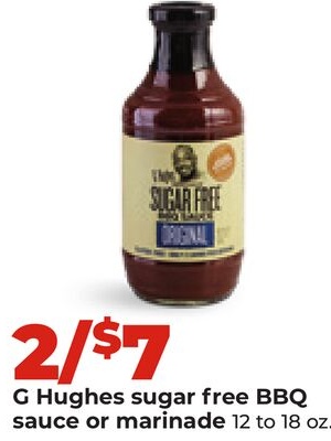 G Hughes sugar free BBQ sauce or marinade