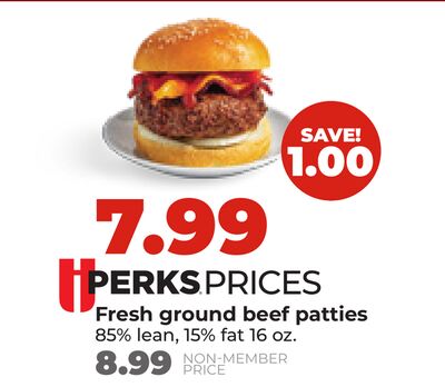 Fresh ground beef patties
