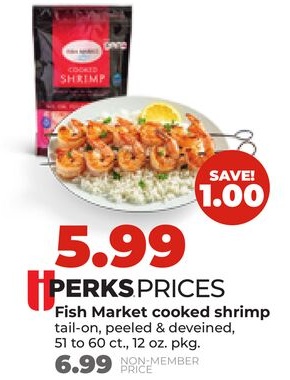 Fish Market cooked shrimp