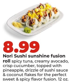 Nori Sushi sunshine fusion roll