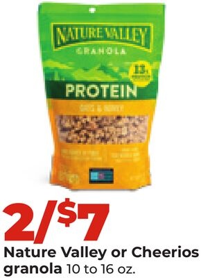 Nature Valley or Cheerios granola