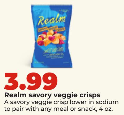 Realm savory veggie crisps