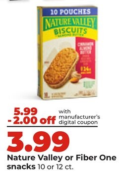Nature Valley or Fiber One snacks
