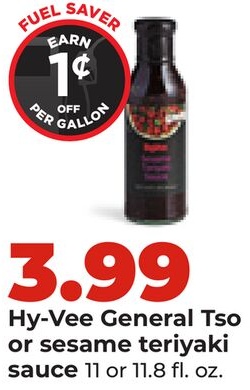 Hy-Vee General Tso or sesame teriyaki sauce