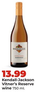 Kendall-Jackson Vitner's Reserve wine 750 ml.