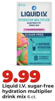 Liquid I.V. sugar-free hydration multiplier drink mix