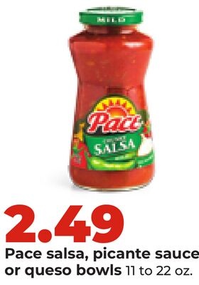 Pace salsa, picante sauce or queso bowls