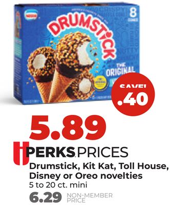 Drumstick, Kit Kat, Toll House, Disney or Oreo novelties