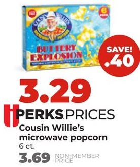 Cousin Willie's microwave popcorn