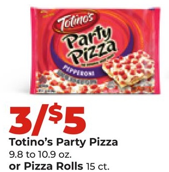 Totino's Party Pizza or Pizza Rolls