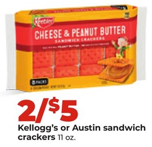 Kellogg's or Austin sandwich crackers