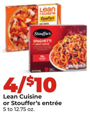 Lean Cuisine or Stouffer's entrée