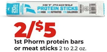 1st Phorm protein bars or meat sticks