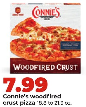 Connie's woodfired crust pizza