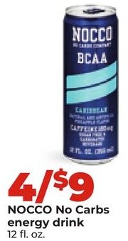 NOCCO No Carbs energy drink