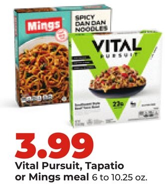 Vital Pursuit, Tapatio or Mings meal