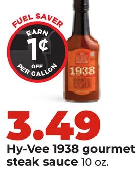 Hy-Vee 1938 gourmet steak sauce