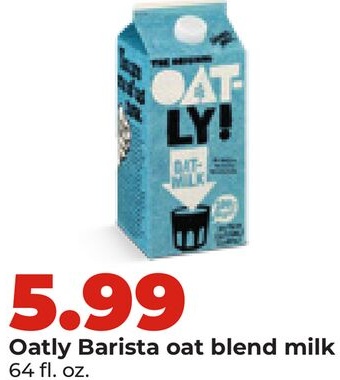 Oatly Barista oat blend milk