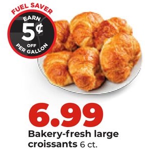 Bakery-fresh large croissants