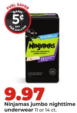 Ninjamas jumbo nighttime underwear