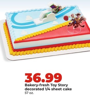 Bakery-fresh Toy Story decorated 1/4 sheet cake