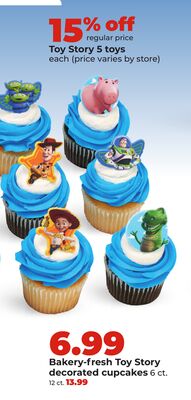 Bakery-fresh Toy Story decorated cupcakes