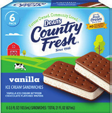 Sargento Balance Breaks Ice Cream Sandwiches or Dean's Country Fresh Ice Cream Sandwiches