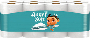 Angel Soft Bath Tissue 16 ct. Mega Roll or Brawny Paper Towels 6 ct. Double Roll