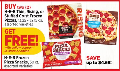 H-E-B Thin, Rising, or Stuffed Crust Frozen Pizzas