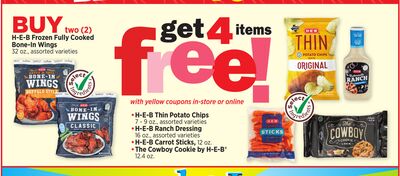 H-E-B Frozen Fully Cooked Bone-In Wings