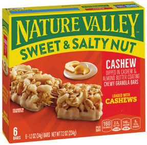 NATURE VALLEY CRUNCHY OR SWEET & SALTY GRANOLA BARS