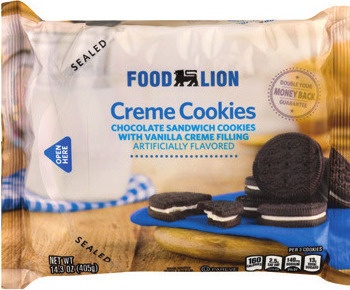 FOOD LION CREME COOKIES