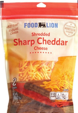 FOOD LION CHUNK OR SHREDDED CHEESE