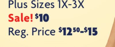 Plus Sizes 1X-3X