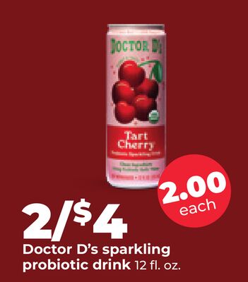Doctor D's sparkling probiotic drink