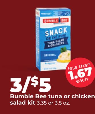 Bumble Bee tuna or chicken salad kit