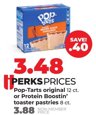 Pop-Tarts original 12 ct. or Protein Boostin' toaster pastries 8 ct.