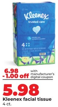 Kleenex facial tissue