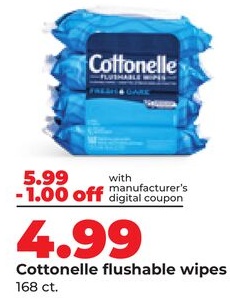Cottonelle flushable wipes