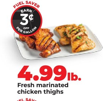 Fresh marinated chicken thighs