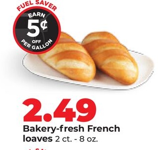 Bakery-fresh French loaves