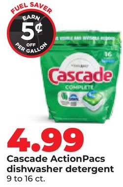 Cascade ActionPacs dishwasher detergent
