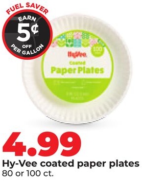 Hy-Vee coated paper plates