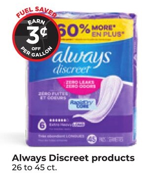 Always Discreet products