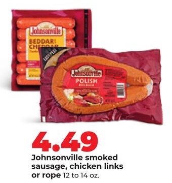Johnsonville smoked sausage, chicken links or rope