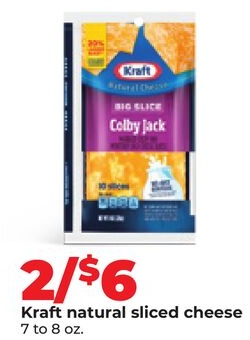 Kraft natural sliced cheese
